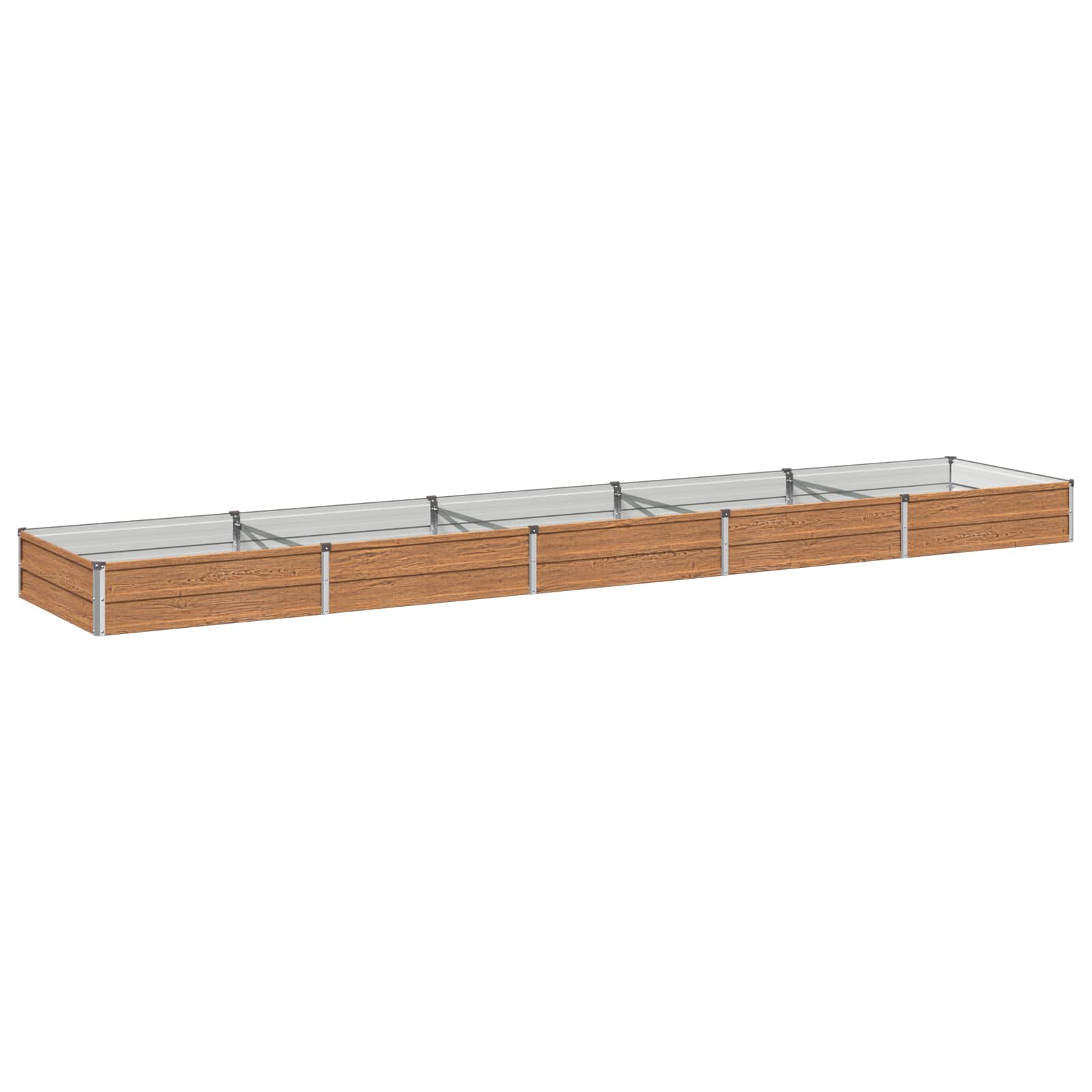 Hochbeet Im Garten Holz Braun 400 X 80 X 24 Cm Vidaxl