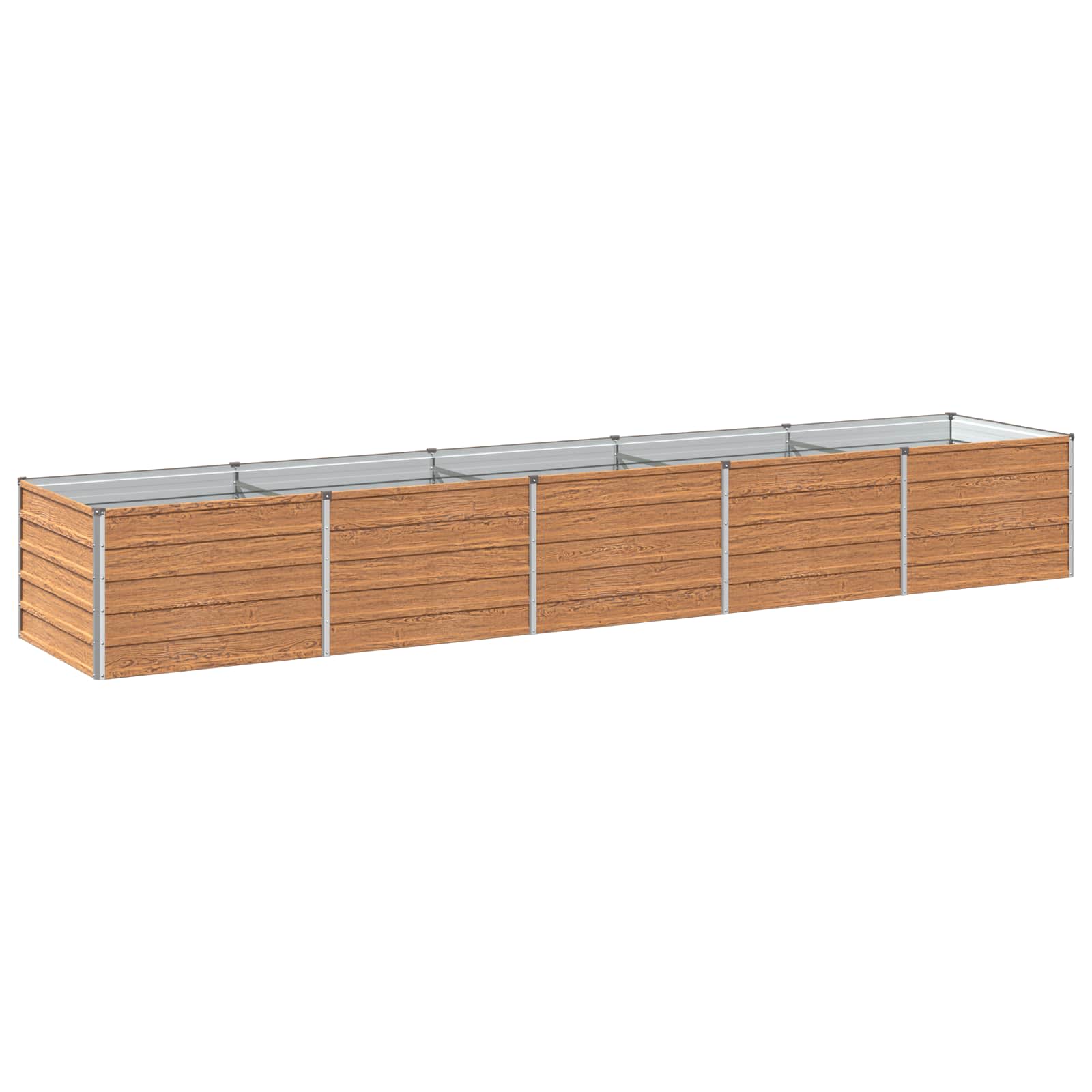 Hochbeet Im Garten Holz Braun 400 X 80 X 55 Cm Vidaxl