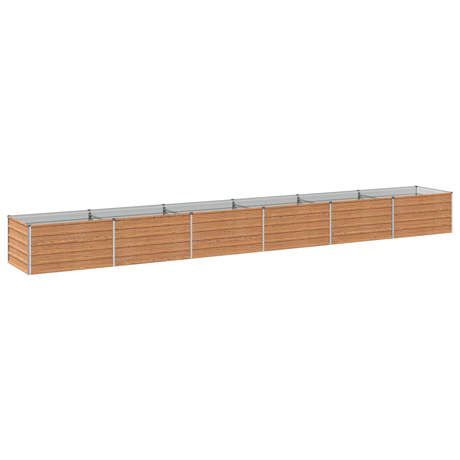 Hochbeet Im Garten Holz Braun 600 X 80 X 55 Cm Vidaxl