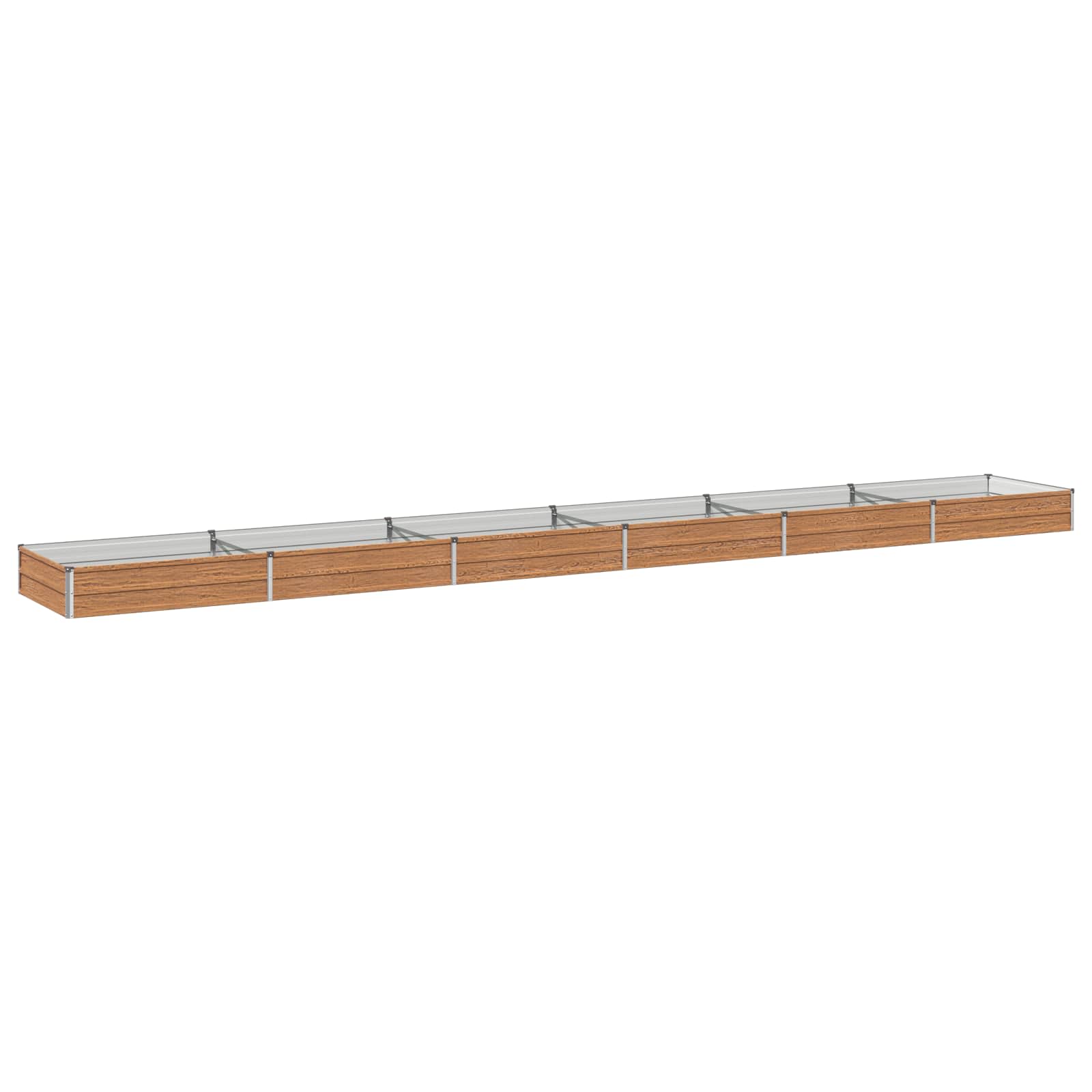 Hochbeet Im Garten Holz Braun 600 X 80 X 24 Cm Vidaxl
