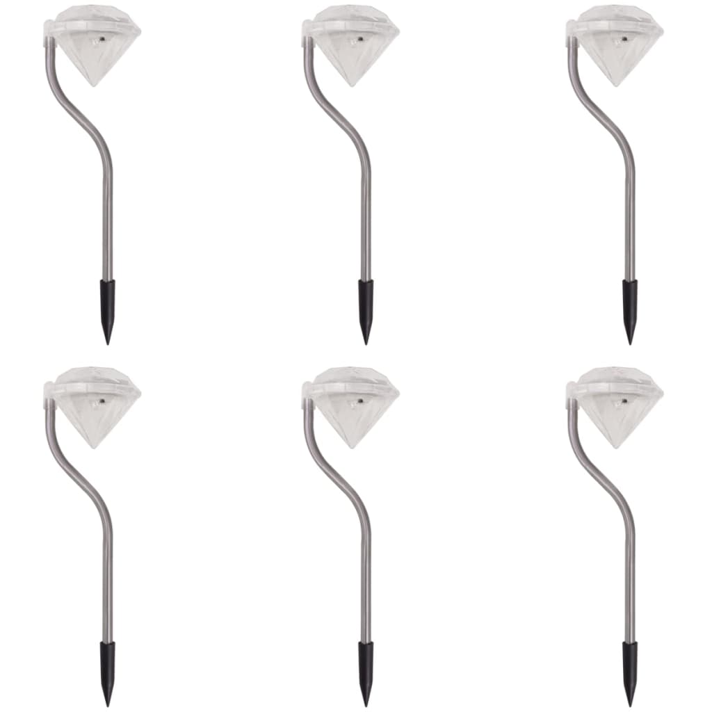 Led-solarleuchten 6 Stk. 9x7,8x29,5 Cm Vidaxl
