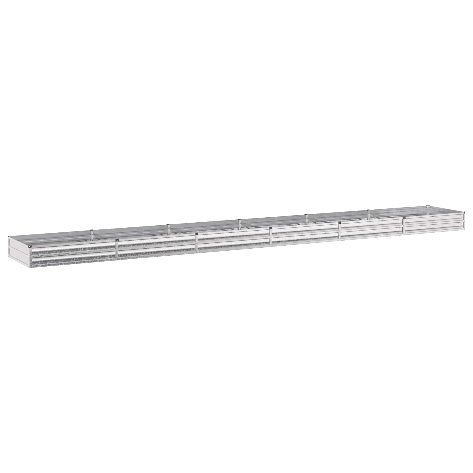 Hochbeet Im Garten Silber 600 X 80 X 24 Cm Verzinkt Vidaxl