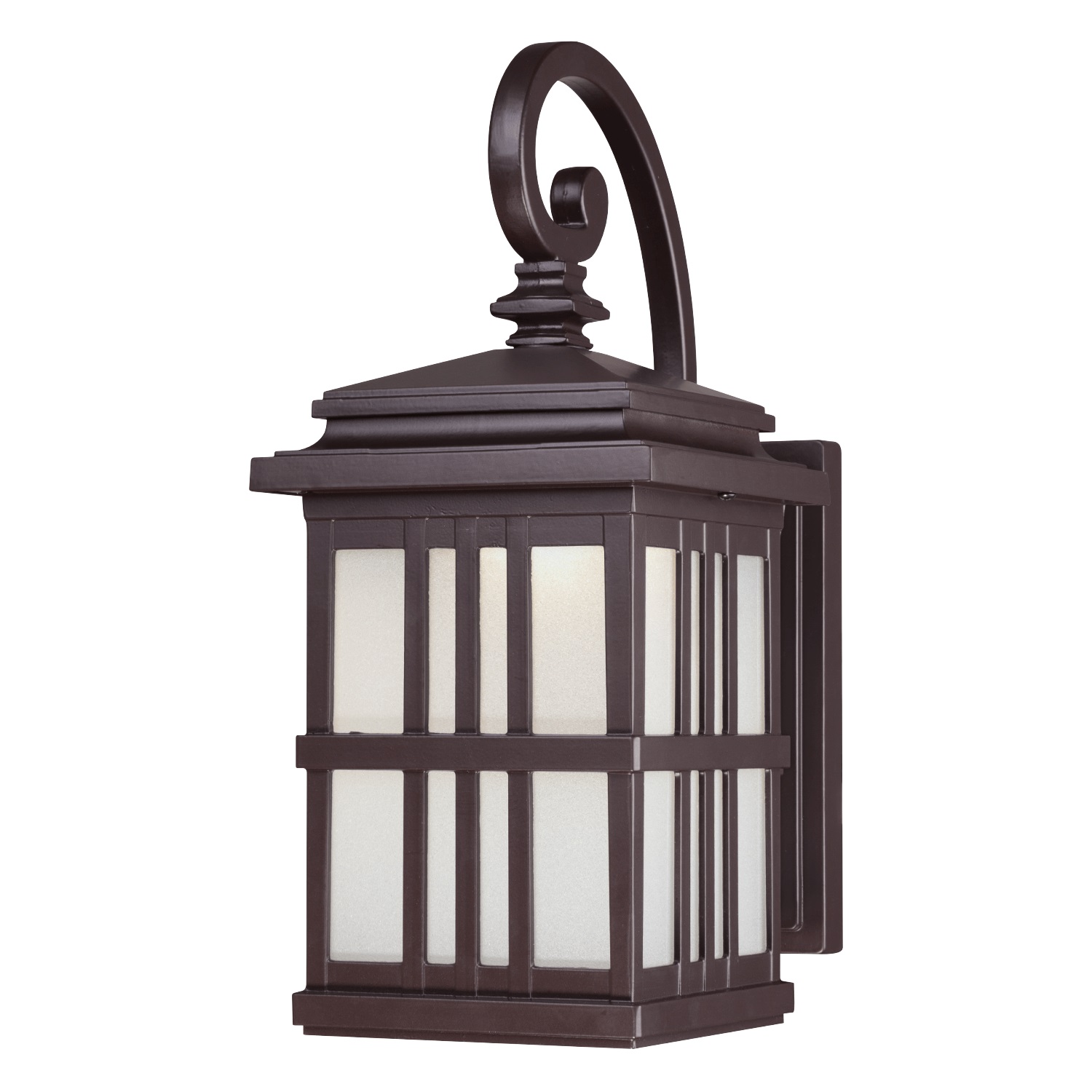 Dimmbare Led Außen Wandleuchte Laterne Bronze / Mattglas