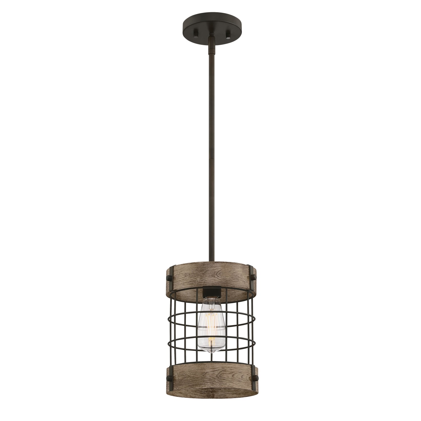 Pendelleuchte Langston Bronze / Kiefer