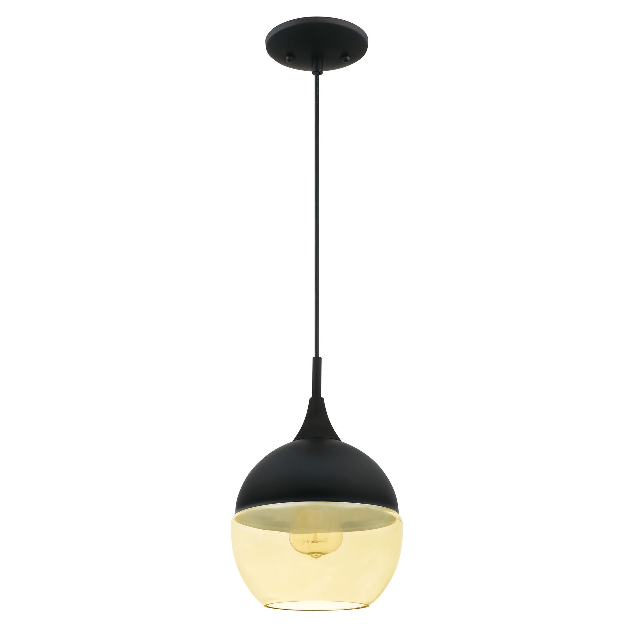 Pendelleuchte Art Déco Schwarz Mit 1 Lampe