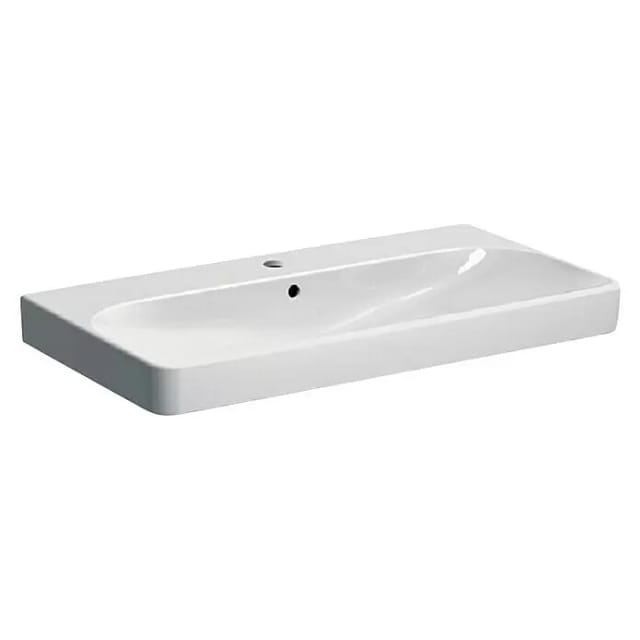 Geberit Waschtisch Xeno2 90x48cm, o. Hahnl., o. ÜL, weiß KeraTect