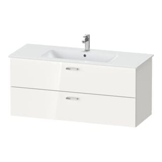 Duravit Möbel-Set XBase 123x49cm, WT, WTU 2 SchKa., Spanplattenschraube, we. gl