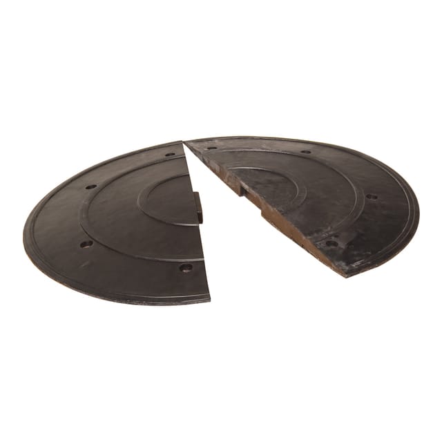 Moravia Fahrbahnschwelle SafeRide-50 Abschlusselement mit Nut schwarz 900 x 450 x 50 mm