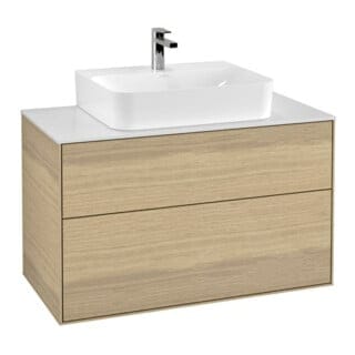 V&B Waschtischunterschrank Finion 100x60,3x50,1cm, Abd.-Pl. wh. m, Oa ven