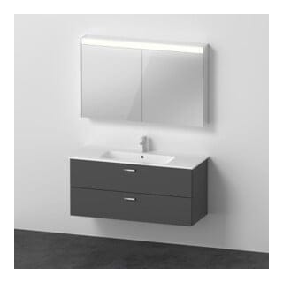 Duravit Möbel-Set XBase 123x49cm, WT, WTU 2 SBK, Spanplattenschraube, graph ma