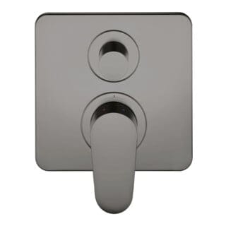hansgrohe Fertigset Axor Citterio M UP-Wannen-Einhebelmischer, polished black chrome