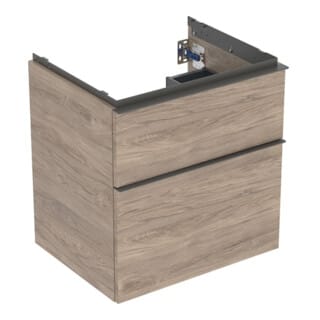 Geberit Waschtischunterschrank iCon 59,2x61,5x47,6cm, 2 L, nuss/Griff la. ma
