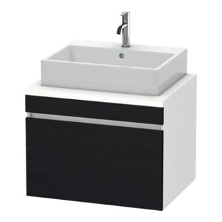 Duravit Waschtischunterschrank DuraStyle 70x54,8cm, Ei sw/we ma, f Kons, 1 Auszug