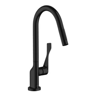 hansgrohe Spültisch-Einhebelmischer 250 Axor Citterio mit Ausziehbrause, mattschwarz
