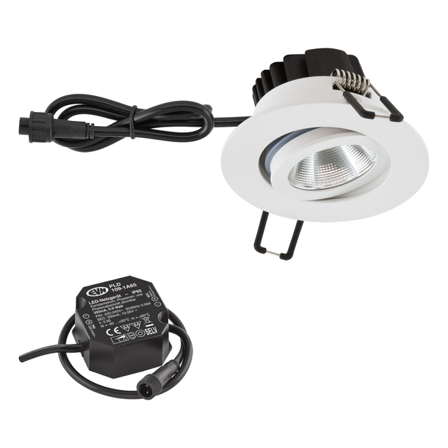 EVN Lichttechnik P-LED Deckeneinbauleuchte 3000K IP65 230V ws PC650N60102