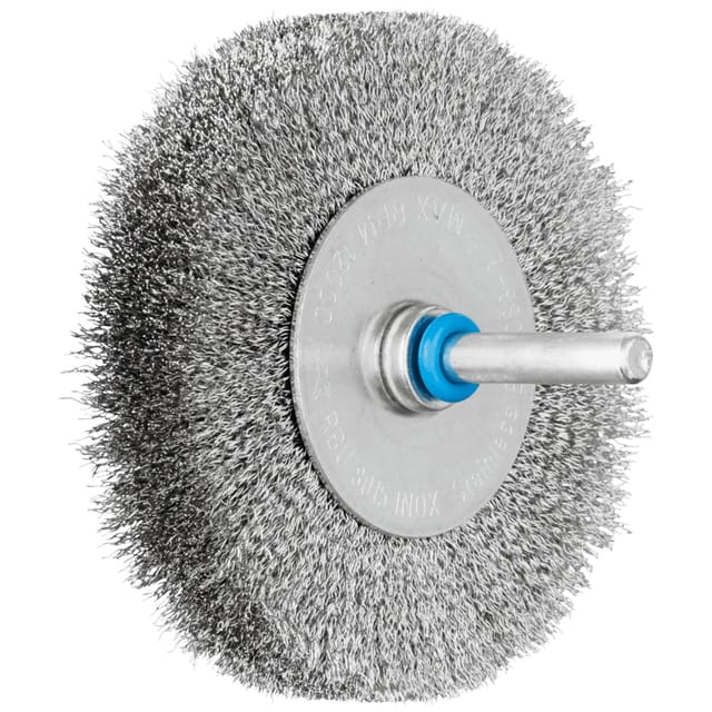 PFERD TOOLS Rundbürste ungezopft RBU Ø80x15 mm Schaft-Ø6 mm Edelstahl-Draht-Ø0,15