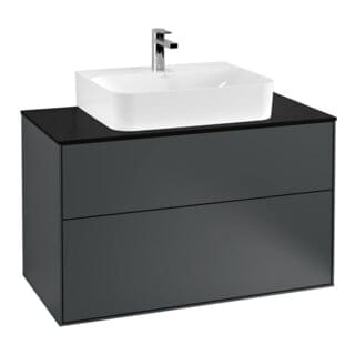 V&B Waschtischunterschrank Finion 100x60,3x50,1cm, Pl bla m, md bl. m Lac