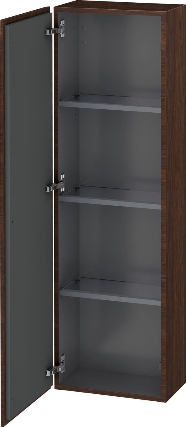 Duravit Halbhochschrank L-Cube 40x24,3x132cm, Tür li, Nussb gebürstet