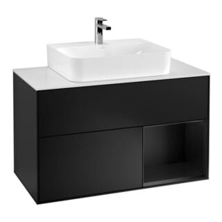V&B Waschtischunterschrank Finion 100, Pl w m, Reg re bla m Lac, bla m Lac