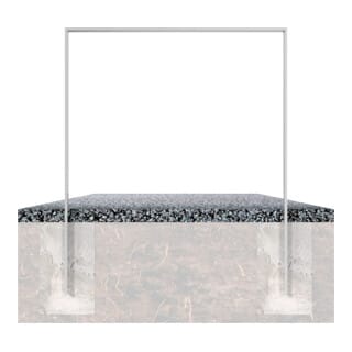 Schake Flachstahlbügel 50x12mm, Breite: 1000mm Gesamthöhe:1200 mm ohne Querholm feuerverzinkt