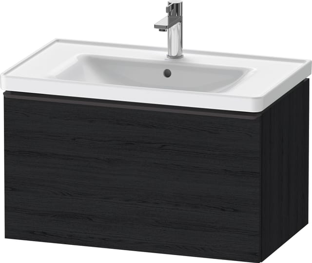 Duravit Waschtischunterschrank D-Neo 78,4x45,2cm, sw/Ei sw, 1 Ausz., wandhängend