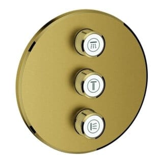 Grohe Fertigset Grohtherm Smartcontrol C sunr gebürstet, rund, UP-Ventil 3-fach
