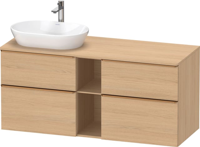 Duravit Waschtischunterschrank D-Neo 140x55cm, 2 SBK, 2 A, B L, b geb/Ei Nat