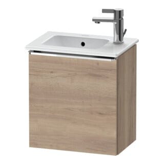 Duravit Waschtischunterschrank D-Neo 41x27,4x44cm, 1 T, An R, chr/Eiche marm.