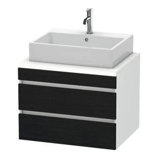 Duravit Waschtischunterschrank DuraStyle 70x54,8cm, Ei sw/we ma, f Kons, 2 SchKa.
