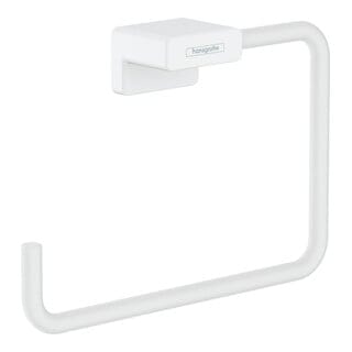 hansgrohe Handtuchring AddStoris schwenkb., Wandmontage, Metall, mattweiß