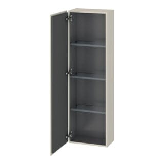 Duravit Halbhochschrank L-Cube 40x24,3x132cm, Tür links, taupe matt