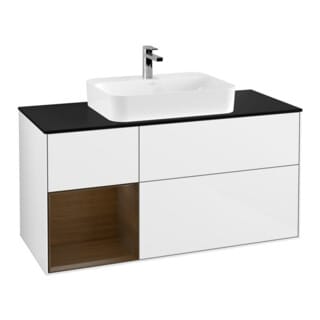V&B Waschtischunterschrank Finion 120cm, Pl b m, Rg l wal ven, glo wh. Lac