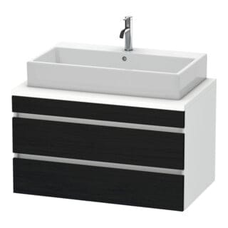 Duravit Waschtischunterschrank DuraStyle 90x54,8cm, Ei sw/we ma, f Kons, 2 SchKa.