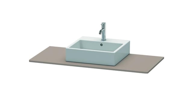 Duravit Konsole XSquare 80x55cm, Basalt matt, mit 1 Ausschnitt