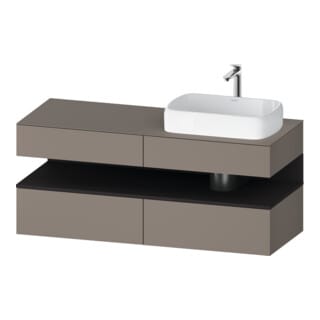 Duravit Waschtischunterschrank Qatego 140x55x60cm, gra m/ba m, Pl, Beck. re