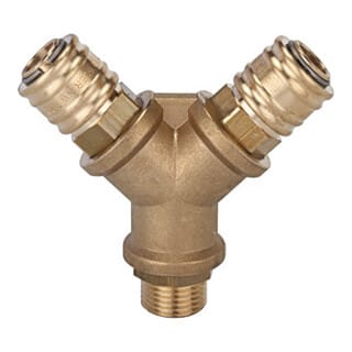 Riegler Y-Verteiler mit 2 Kupplungen, 3/8 Zoll