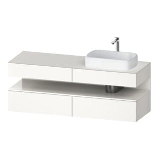 Duravit Waschtischunterschrank Qatego 160x55x60cm, w hgl/we m, Pl, Beck. re