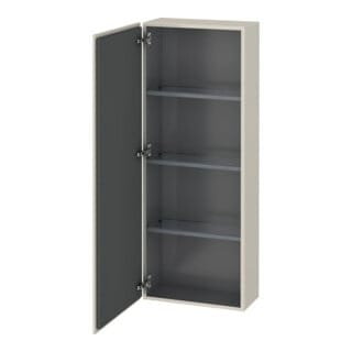 Duravit Halbhochschrank L-Cube 50x24,3x132cm, Tür links, taupe matt