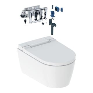 Geberit WC-Komplettanlage AquaClean Sela mit Wand-WC, weiß KeraTect