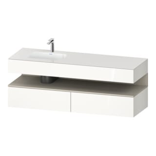 Duravit Einbauwaschtisch-Möbel-Set Qatego 160x50x60cm, Kon-WTU, B, B l, T m/we hgl