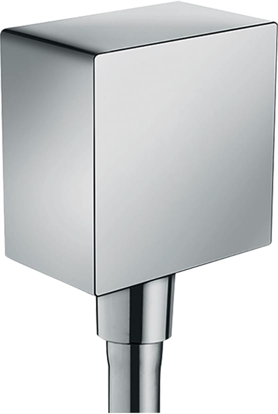 hansgrohe Schlauchanschluss Fixf Square Axor eckig, mit Rückflussverhinderer, chrom