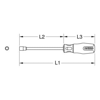 KS Tools BERYLLIUMplus Stecknuss-Schraubendreher 6-kant 3,5 mm