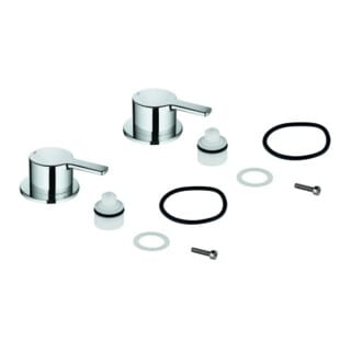 Grohe Griffpaar 48357 Markierung blau/rot für Lineare chrom