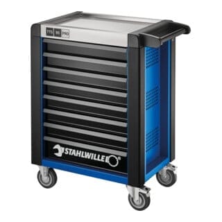 Stahlwille Werkstattwagen 95/8 PRO 8 Schubl. 496 x 827 x 1020 mm blau, RAL 270 30 35; schwarz RAL 9005