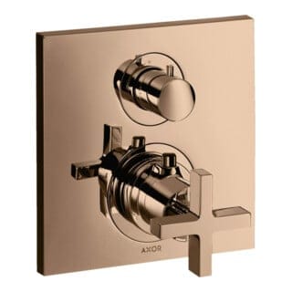 hansgrohe Fertigmontageset Axor Citterio UP-THM, m Absperrventil, Kreuz, pol. r gol
