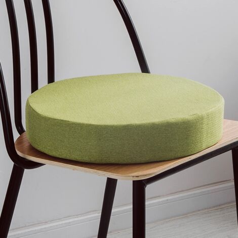 Rundes Stuhlkissen Für Esszimmerstühle, Küche, Garten, Abnehmbarer Bezug Für Drinnen Und Draußen, Wohnzimmer, Terrasse, Büro, Geschäft – 45 X 45 X 8 Cm, Grün