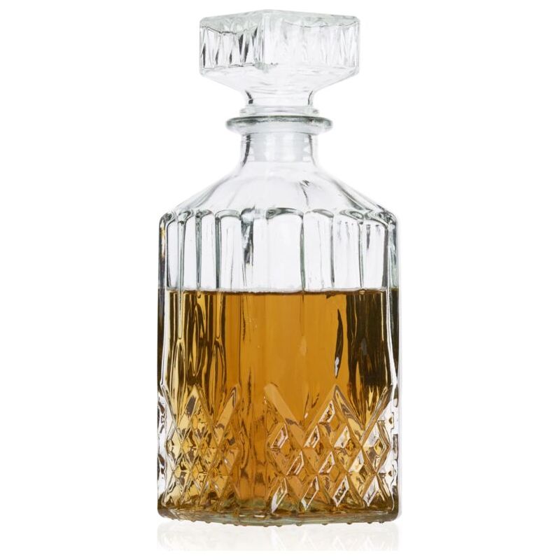 Klassische Glaskaraffe Für Whisky, Cognac, Likör – Whiskykaraffe – Whiskyflasche – Ca. 800 Ml