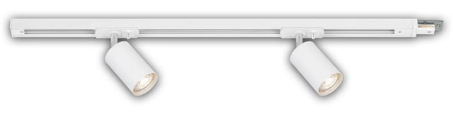 Briloner Rail Schienensystem, Erweiterungsset, 2x Gu10 Spots, Schwenkbar, Drehbar, Weiß, 0,75 M