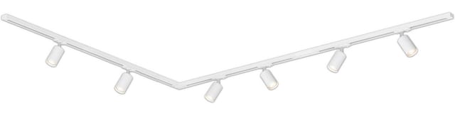 Briloner Rail Schienensystem, Komplettset, 6x Gu10 Spots, Schwenkbar, Drehbar, Weiß, 3 M