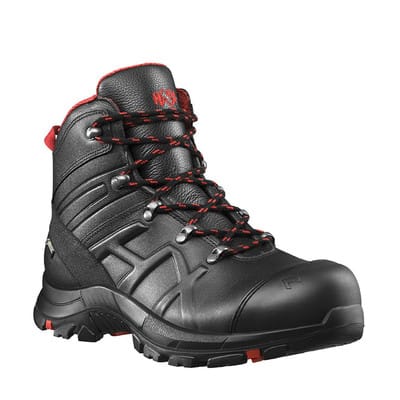 HAIX Sicherheitsstiefel BLACK EAGLE 54, MID, S3, schwarz-rot, Gr. 14 (50)